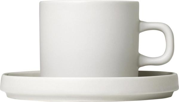 Blomus Pilar Set 2 Kaffeetassen, Tasse, Becher, Trinkgefäß, Keramik, Moonbeam, 200 ml, 63907
