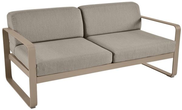 Bellevie Lounge-Sofa 2-Sitzer 14 Muskat B8 Taupegrau