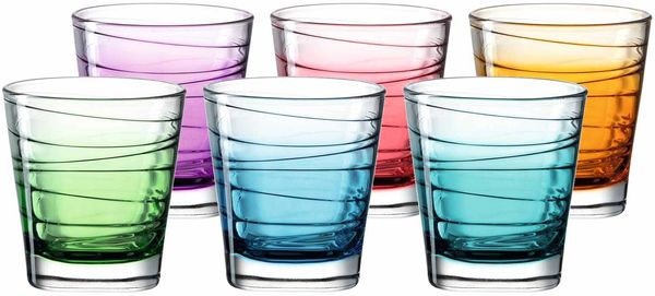 Leonardo VARIO Struttura Trinkglas klein 250 ml bunt gemischtes 6er Set