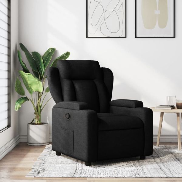 vidaXL Relaxsessel Schwarzer Stoff 3205566