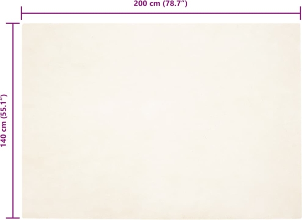 vidaXL Kunstfell Hasen Teppich Weiß 140x200 cm Polyester 42021615 Bild 7