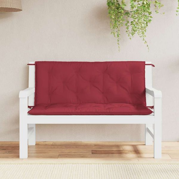 vidaXL Gartenbank-Auflage Weinrot 120x(50+50)x7 cm Oxford-Gewebe 315013