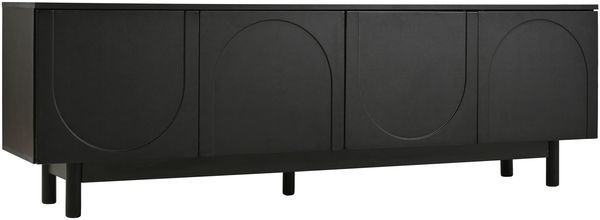 Merax schwarzer TV-Schrank – 175 x 38 x 56 cm, verstellbare Einlegeplatten, Leichte Lowboard-TV-Möbel Bild 8