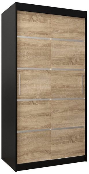 ABIKS MÖBEL Kleiderschrank Verona 1 Schlafzimmerschrank Schiebetüren - Kleiderstange und Regalen