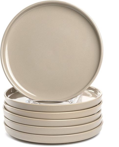 LEONARDO Teller-Set Speiseteller ROMA, Keramikteller, ca. 22 cm, 6-teilig (6-tlg), 6 Personen, Keramik, Teller Set, Geschirr-Set, Service, spülmaschinengeeignet