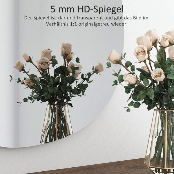 Hopibath Spiegel Schlafzimmer modern Wandspiegel Asymmetrisch Schminkspiegel (Wassertropfen, 45x70cm), 5mm Bleifreier Spiegel mit Splitterschutzfolie