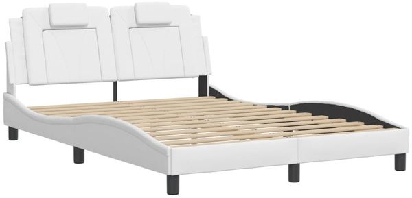 vidaXL Bettgestell "Viana" ohne Matratze Weiß 140x200 cm Kunstleder 3208097 Bild 3
