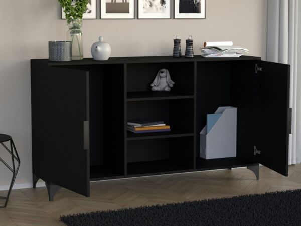 Beautysofa Kommode Home 2S2P mit Türen und offenen Regalfächern (verschiedene Farben), Breite: 150 cm