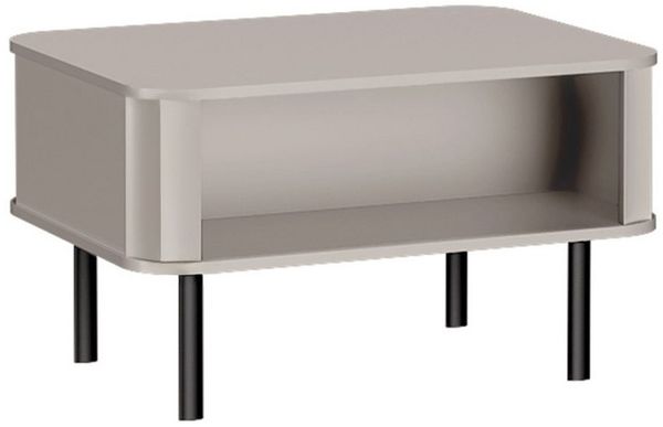 Lomadox Couchtisch NASHVILLE-161, in Taupe, 92 cm breit, mit 2 offenen Fächern