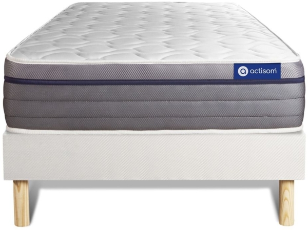 Actiflex zen matratze 80x200cm + Bettgestell mit lattenrost , Härtegrad 2 , Taschenfederkern und Memory-Schaum , Höhe : 26 cm