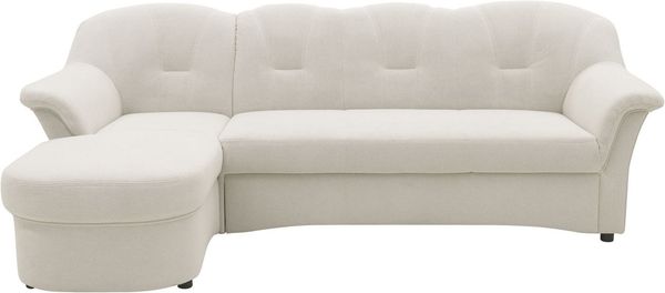 DOMO collection Ecksofa Flores Schlafsofa, B/T/H: 233/142/86 cm, L-Form, wahlweise mit Bettfunktion, wahlweise mit Federkern, auch in Leder