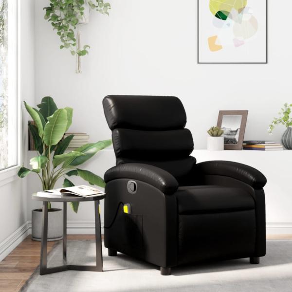 vidaXL Massagesessel Schwarz Kunstleder 371720