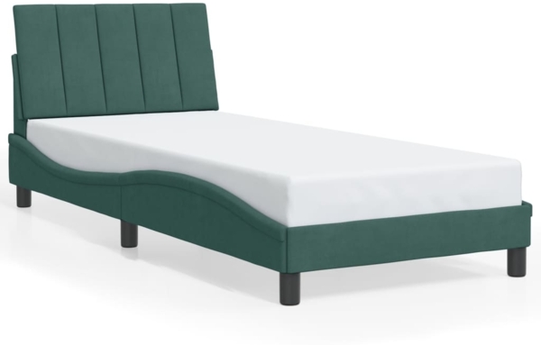 vidaXL Bettgestell ohne Matratze "Hanko" Dunkelgrün 80x200 cm Samt 3207816