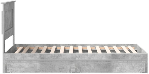 vidaXL Aufbewahrungsbett Beton Grau 100x200 cm Holzwerkstoff 3410266 Bild 8
