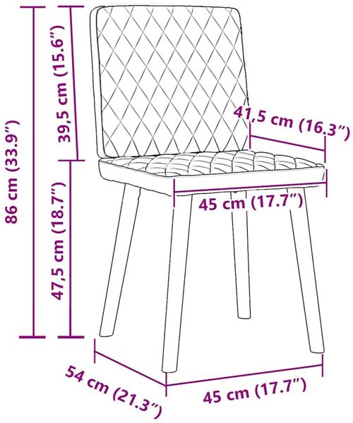 vidaXL Esszimmerstühle 6 Stk. Schwarz Stoff 3315493 Bild 9
