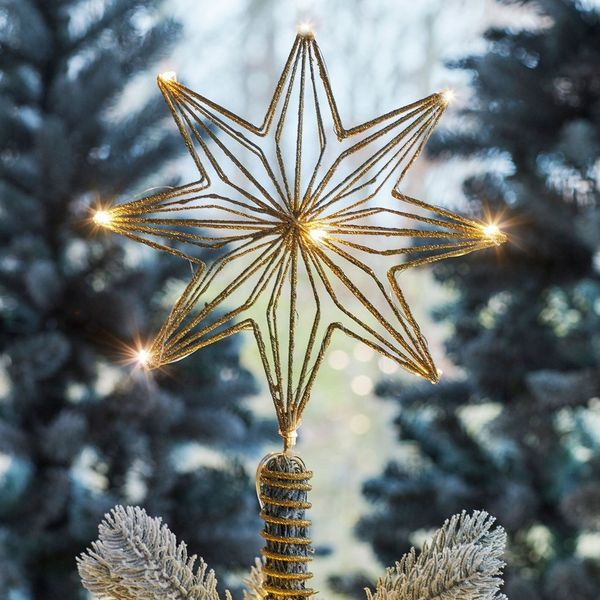Sirius Home A/S Christbaumspitze Chloe 10 LED warmweiß batteriebetrieben Metall