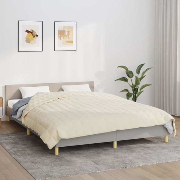 vidaXL Gewichtsdecke Hellcreme 220x240 cm 11 kg Stoff 3154880