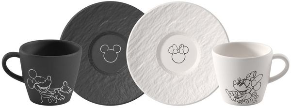 Villeroy & Boch ManRock Mickey Mouse Espressotasse mit Untertasse 4-tlg.