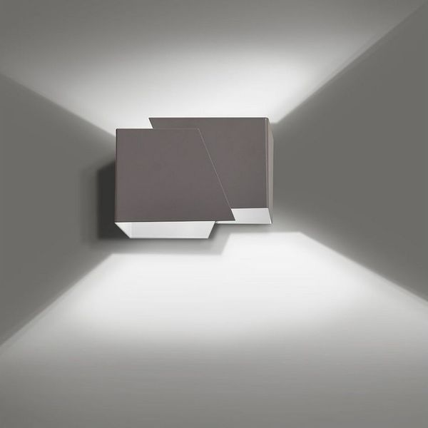 famlights Wandleuchte famlights, Wandleuchte Vanessa aus Metall in Grau G9 max. 20W