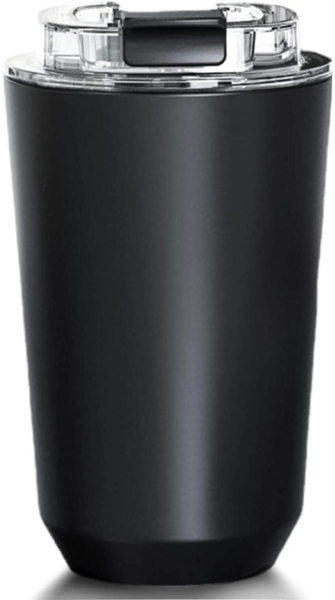 ERBO Kaffeebecher to go 380ml Thermobecher Auslaufsicher Schwarz