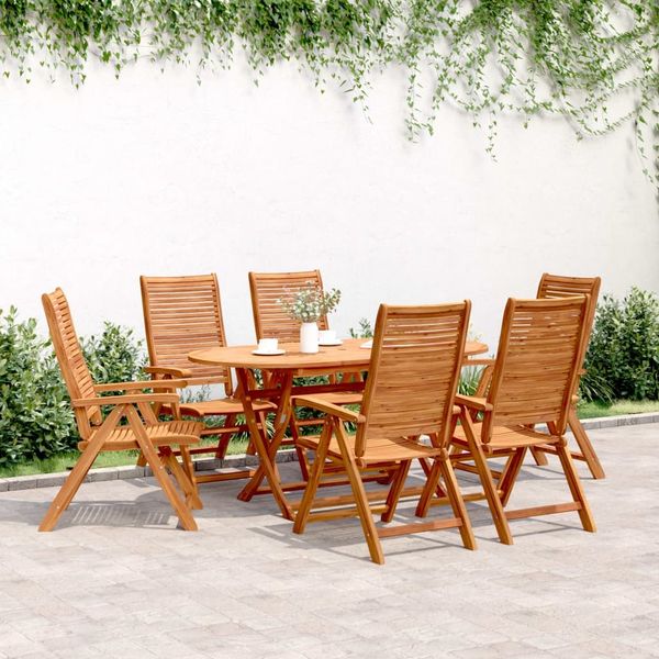 vidaXL Gartenstühle 6 Stk. Verstellbar 56x72x107 cm Massivholz Akazie 3214478
