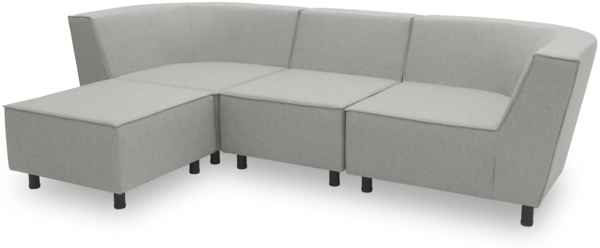 Gartenlounge Set 3 Brandie 279x77x176 mit Outdoorbezug in silber