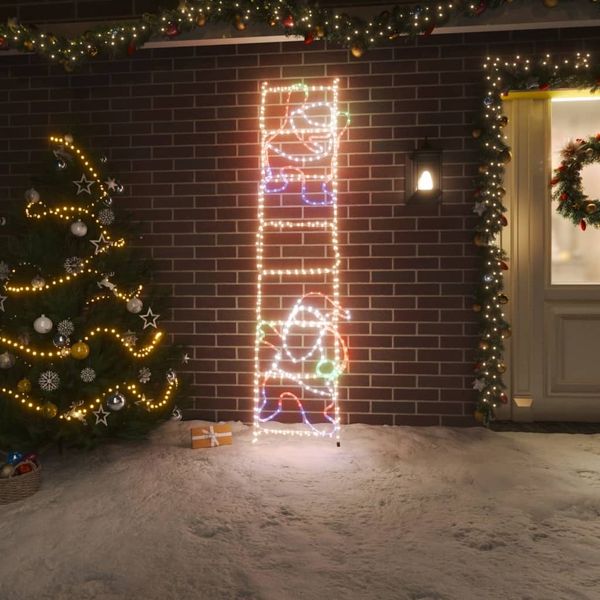 vidaXL LED-Silhouette Weihnachtsmann auf Leiter 552 LEDs 50x200 cm 343291