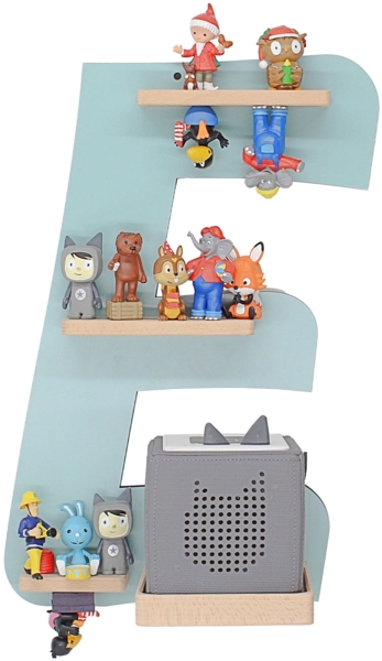 VCM Wandregal BOARTI Buchstabe 920865 Grün H. 47 x B. 32 x T. 19 cm