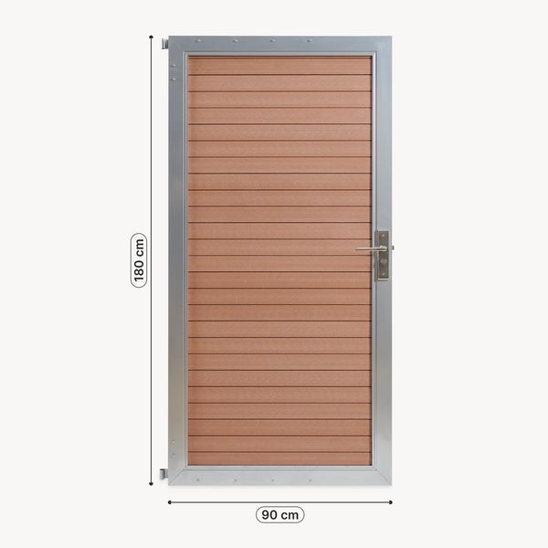 neu. holz 'Segovia' Gartentor, WPC Holzoptik Braun, 180x90 cm Bild 4