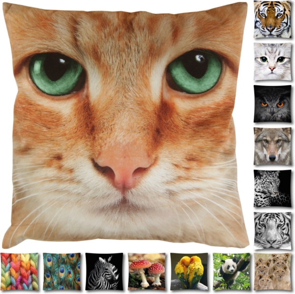 Bestlivings Kissenbezug Fotodruck Motiv in 40x40 cm, Flauschig weiche Kissen-Hülle in vielen Motiven erhältlich ( Design: Katze Beige ) Bild 4