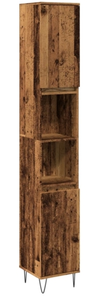 vidaXL Badschrank Altholz-Optik 30x30x190 cm Holzwerkstoff 857199