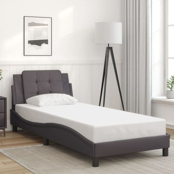 vidaXL Bettgestell ohne Matratze "Zadar" Grau 80x200 cm Kunstleder 3208145