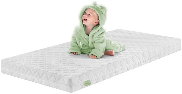 DREAMSTAR Ergo Kids Junior Babymatratze und Kindermatratze mit Trittkante | Öko-TEX® | hautfreundlicher Bezug abnehmbar und waschbar bei 60 Grad | 60x120 cm