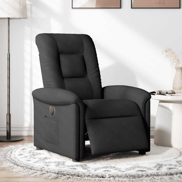 vidaXL Relaxsessel Elektrisch Schwarz Stoff 3303236