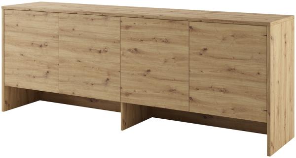 MEBLINI Hängeschrank für Horizontal Schrankbett Bed Concept - Wandschrank mit Ablagen und Fächern - Wandregal - BC-10 für 120x200 Horizontal - Artisan Eiche