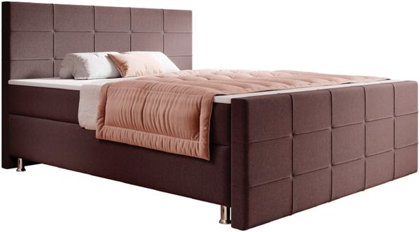 Boxspringbett Florenz 180x200 Webstoff Braun BEZ / 176843