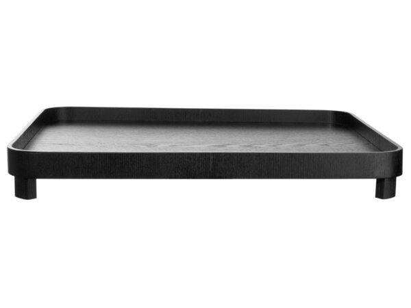 ASA SELECTION Dekotablett Selection wood schwarz Tablett auf Fuß 45,5 x 36cm