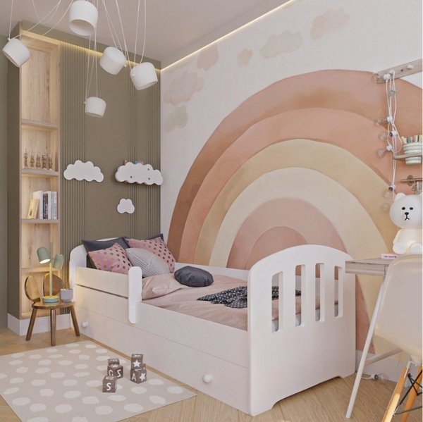 Stillerbursch Kinderbett 160x80 cm mit Matratze ERIS Schublade Rausfallschutz Lattenrost