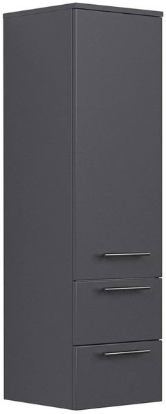 Midi-Hochschrank ABUJA-02 anthrazit Seidenglanz, mit Glasböden, B/H/T: 35/120/36cm