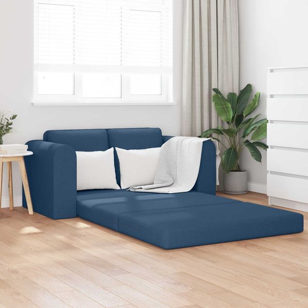 vidaXL Schlafsofa 60cm Blau Stoff 4106680