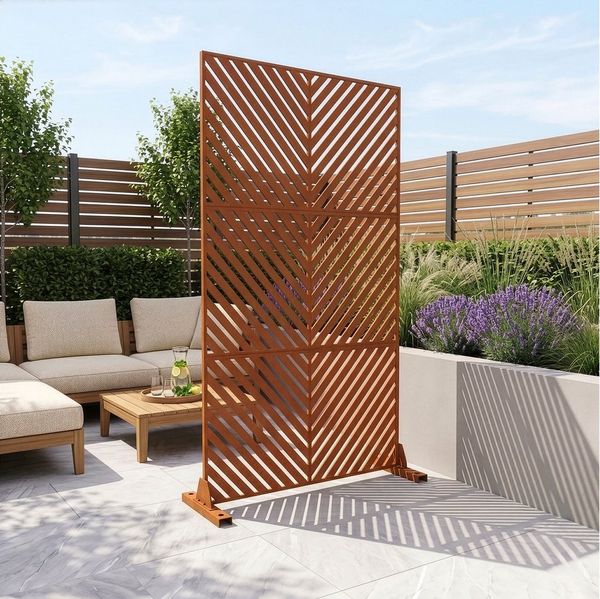 casa. pro Raumteiler, »Kekan« Corten Stahl 180x90 cm Edelrost