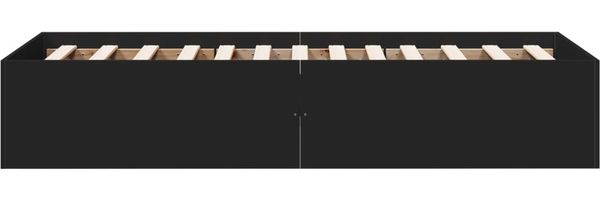 vidaXL Bettgestell Schwarz 75x190 cm Holzwerkstoff 841987 Bild 5