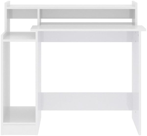 Schreibtisch mit LEDs, Holzwerkstoff, Hochglanz-Weiß, 97 x 45 x 90 cm Bild 8