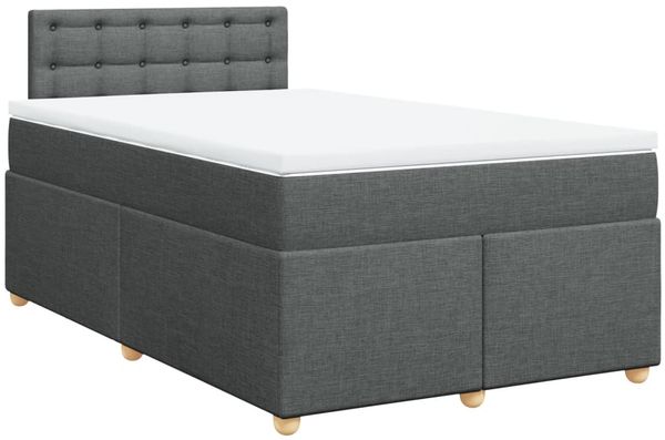 vidaXL Boxspringbett mit Matratze Dunkelgrau 120x190 cm Stoff 3288934 Bild 3