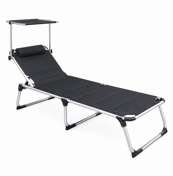 BruKa Gartenliege MAUI Sonnenliege Sonnendach Liegestuhl Relaxliege Strandliege Liege