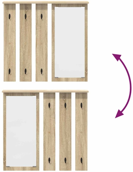 vidaXL Wandmontierter Kleiderständer Sonoma-Eiche 84 x 10 x 80 cm 874493 Bild 9