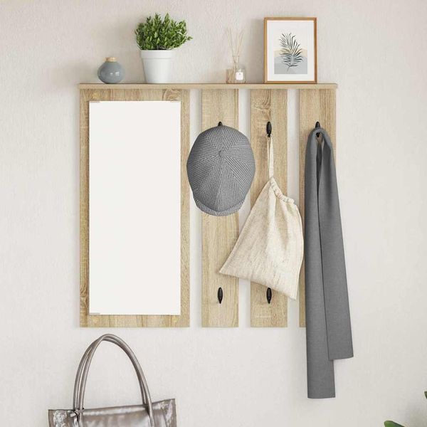 vidaXL Wandmontierter Kleiderständer Sonoma-Eiche 84 x 10 x 80 cm 874493