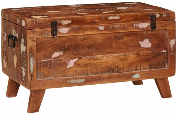 vidaXL Aufbewahrungsbox mit Speicher 70 x 35 x 40 cm Massives Altholz 4104572