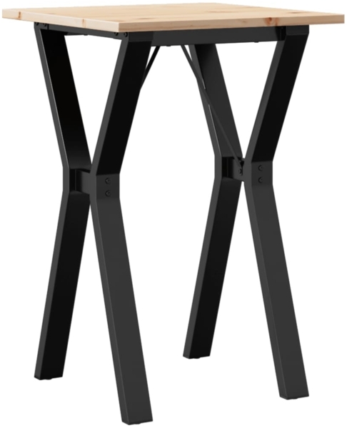 vidaXL Esstisch Y-Gestell 50x50x75 cm Massivholz Kiefer und Stahl 3282713