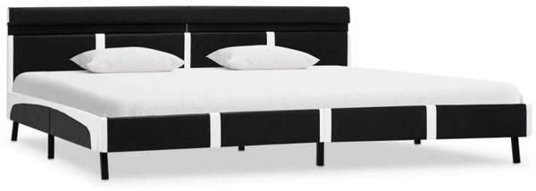 Bettgestell mit LED, Kunstleder, schwarz, 180 × 200 cm Bild 2